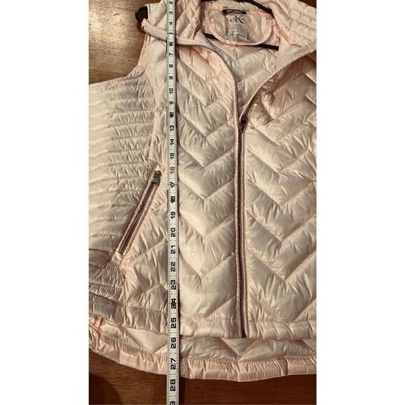 Calvin Klein Premium Down Puffer Zip Up Vest SZ XL Pink - Picture 4 of 10